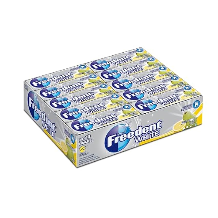 Chewing gum White aux fruits FREEDENT 30 x 10 dragées n