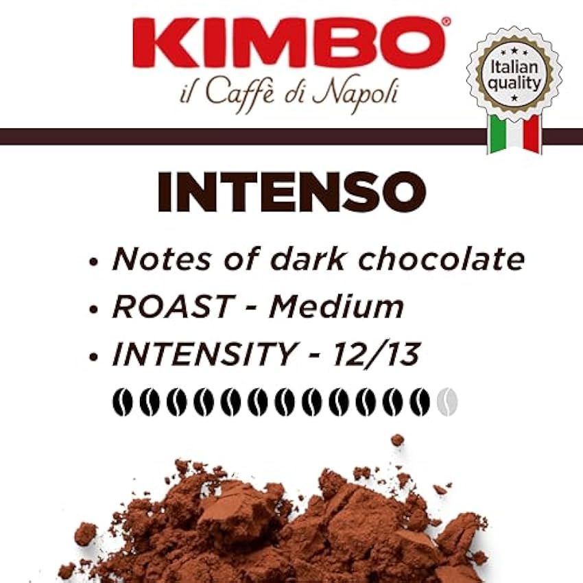 KIMBO - Café Intenso - Café Moulu - Café Italien Authentique - Intensité 12 / Medium Roast - Paquet de 250 g MlfU9p6e