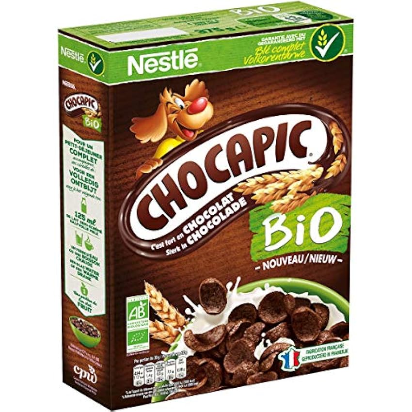Nestlé Chocapic Bio Céréales du Petit Déjeuner, 375g Ly