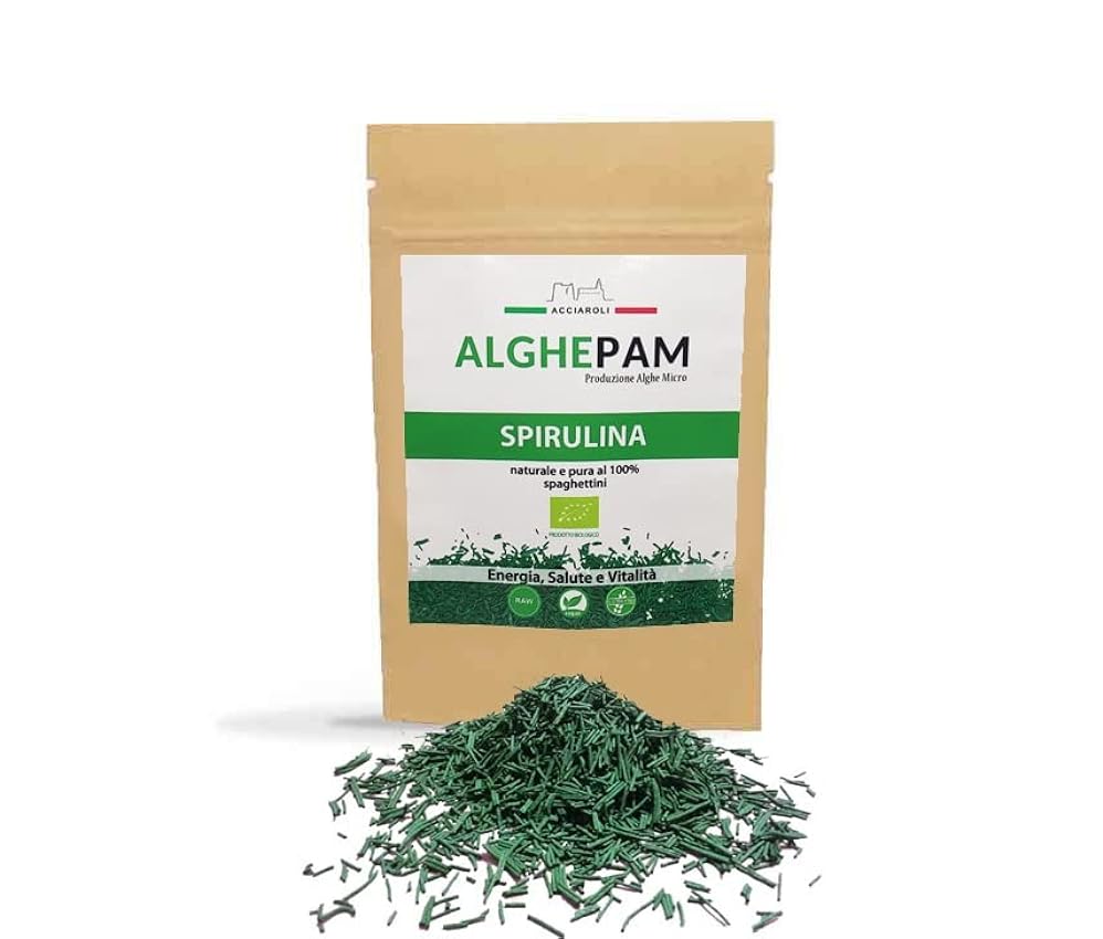 Spirulina Italiana Bio | AlghePAM | 100 % NO additifs conservateurs | 50 g spaghettis LO7J0QLU