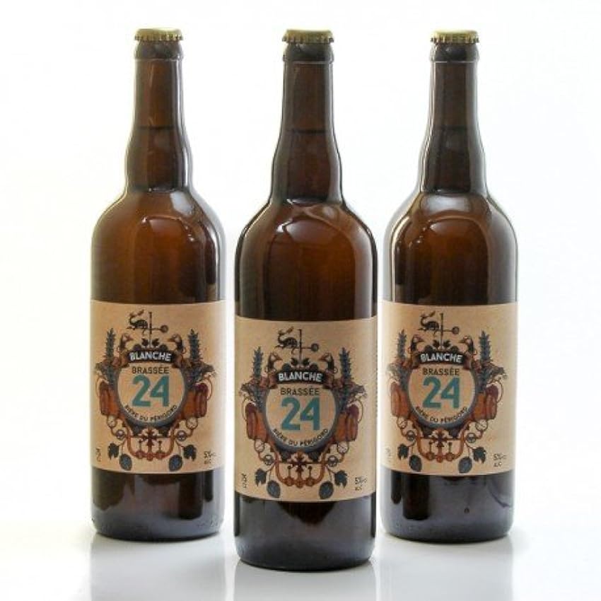 Pack de 3 bières Brassée 24 blanches de la Brasserie artisanale de Sarlat 3x75cl njIO9gOn