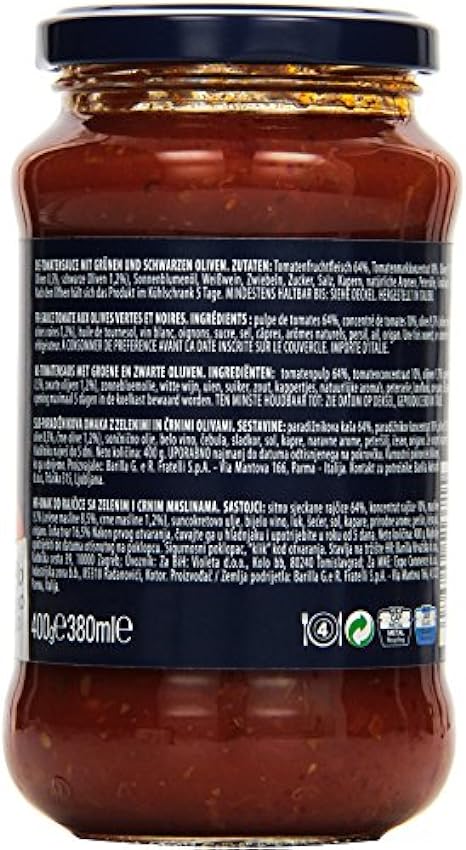 Barilla Sauce Tomates et Olive 400 g - Lot de 6 Mwp0zJTW