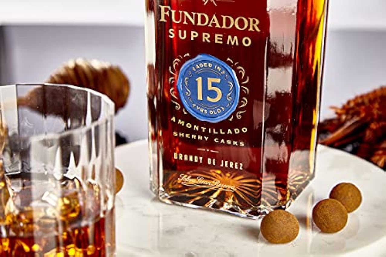 Fundador Supremo 15 Years Old Sherry Casks Brandy de Jerez 40% Vol. 0,7l in Giftbox Mknbxbrf