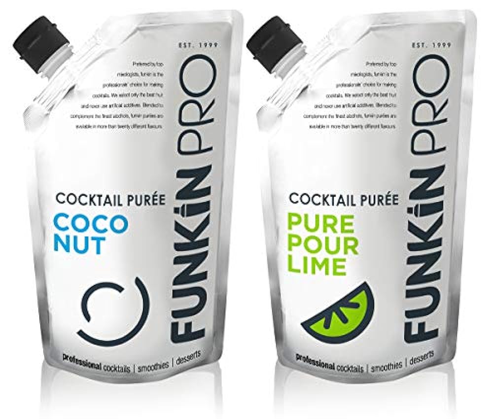 Funkin Pro Coconut & Pure Pour Lime Purées 2 x 1kg (Mixed Pack x 2) nPM4eTN3