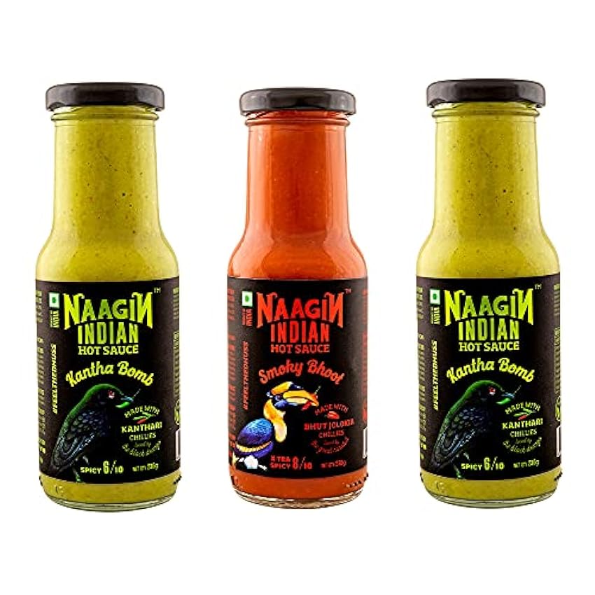 NAAGIN Combo Sauce Piquante Indienne (Kantha x 2, Bhoot
