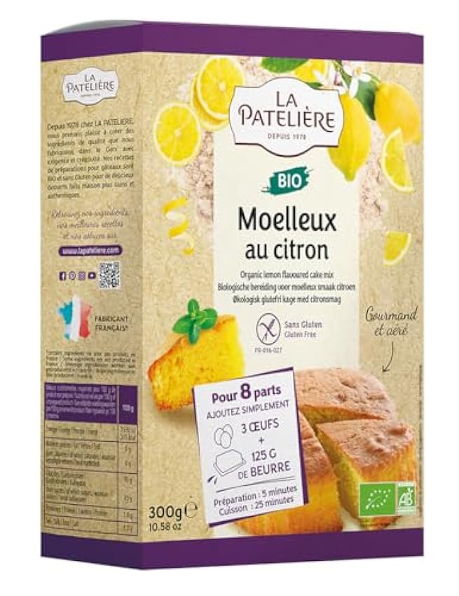 LA PATELIERE Préparation Bio pour Moelleux au Citron 300 g nlvGNJgU