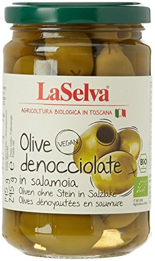 LaSelva Olives Vertes sans Noyau 295 g - Lot de 3 O4S0E