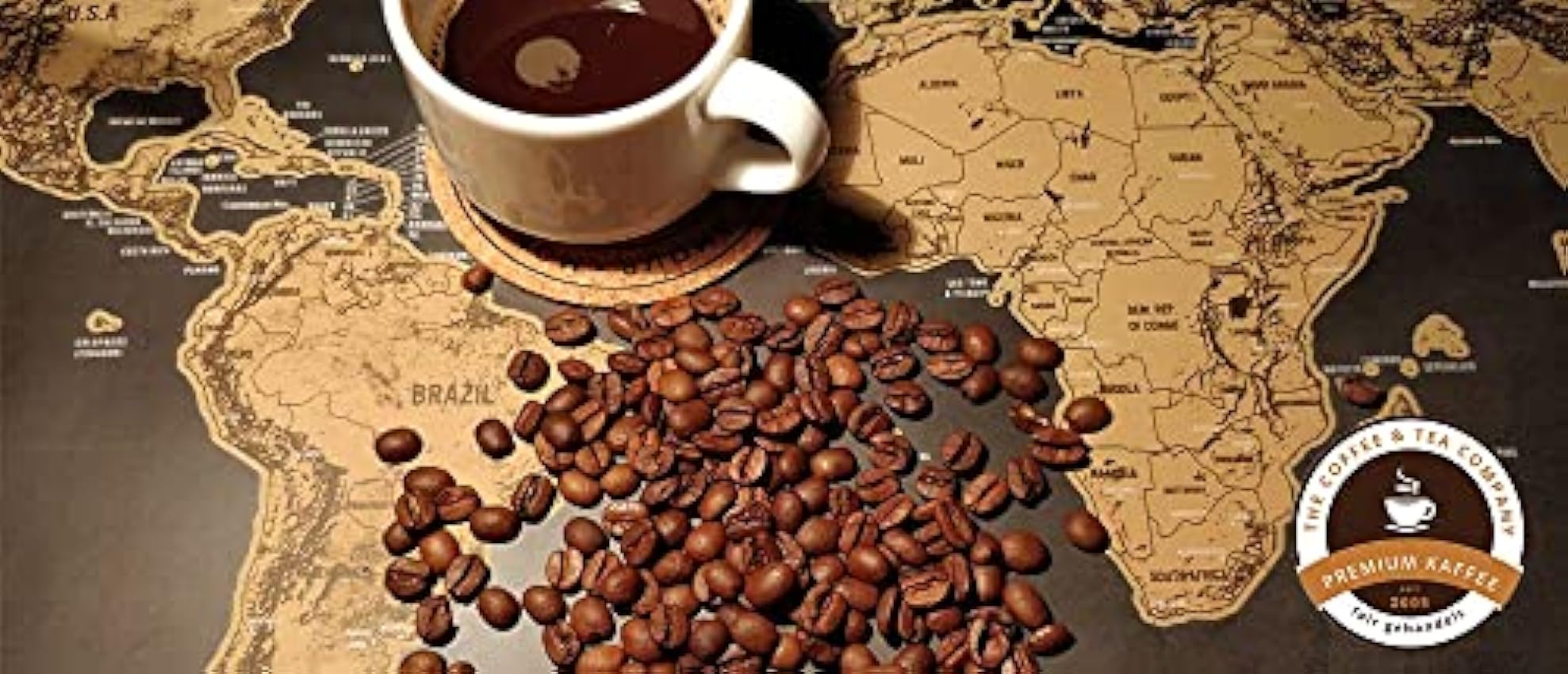 C& T Coffret café moulu | 5 x 65g de café moulu du monde entier | coffret cafe moulu Mexique + Brésil + Pérou + Honduras + Kenya | Déjà emballé dans un café moulu coffret MC4IaXZE