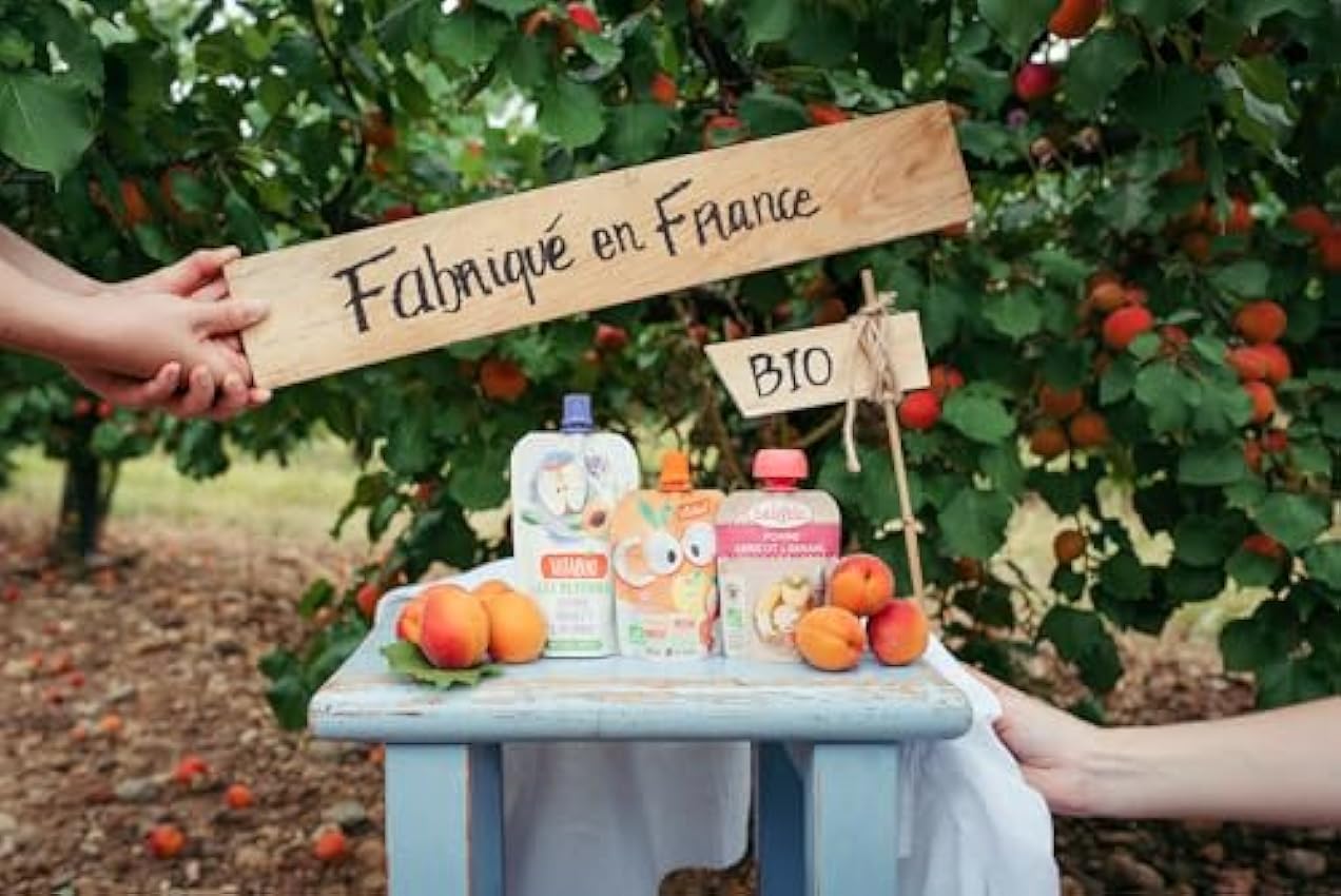 Babybio - Gourdes Fruits - Poire de Provence Fleur d´Oranger 4x90 g - 6+ Mois - BIO mjKwtRLQ