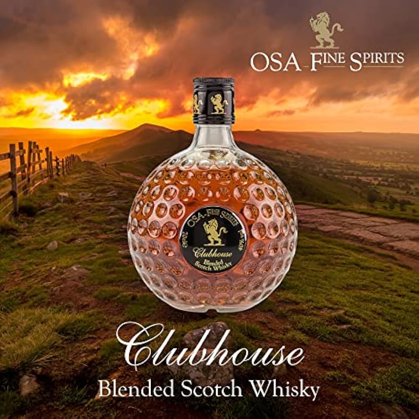 CLUBHOUSE - Balle de Golf O.S.A - Blended Whisky Écossais - 40% Alcool - Origine : Écosse - Bouteille 70 cl n2UDIxk5