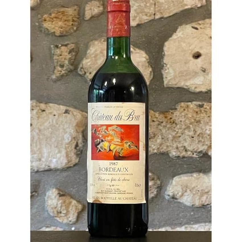 Vin rouge, Bordeaux superieur, Château du Bru 1987 leMZ