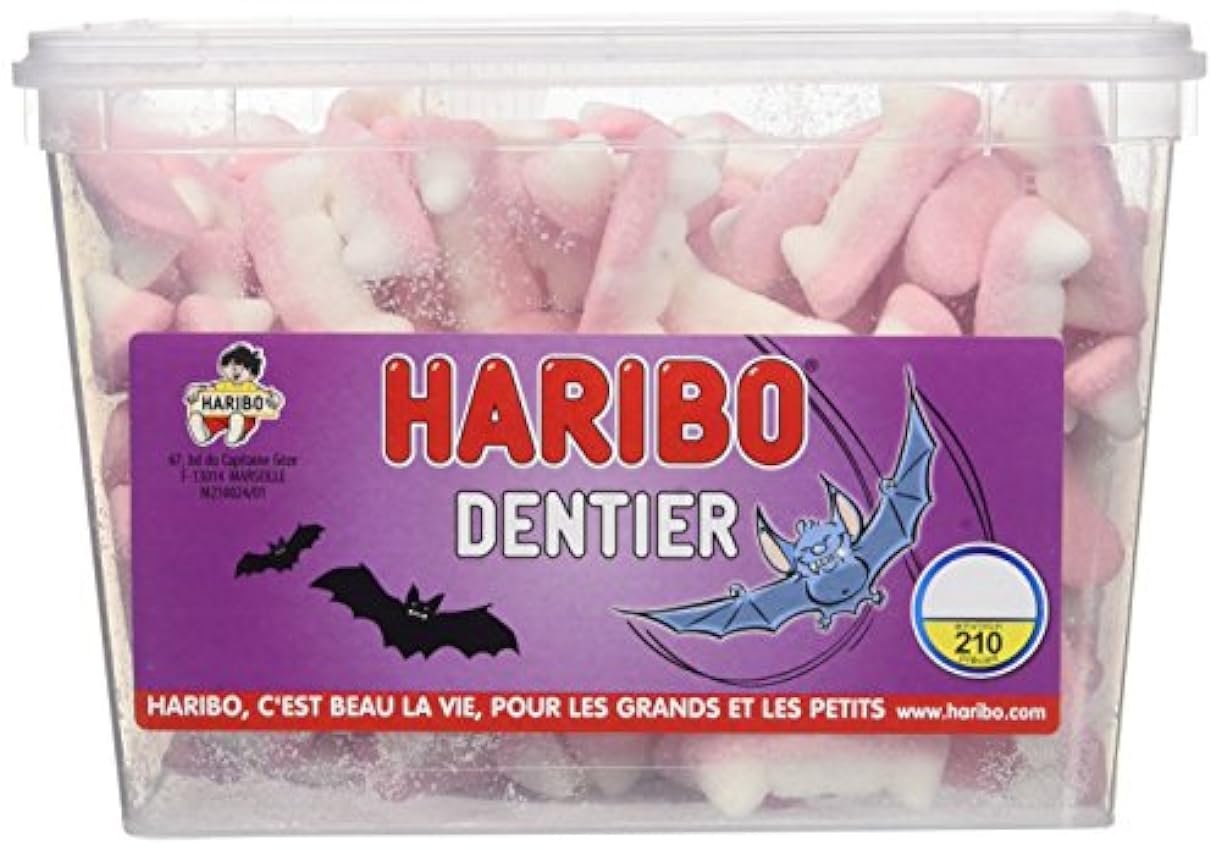Haribo Bonbon Gélifié Dentier Tutti Frutti x 210 Pièces