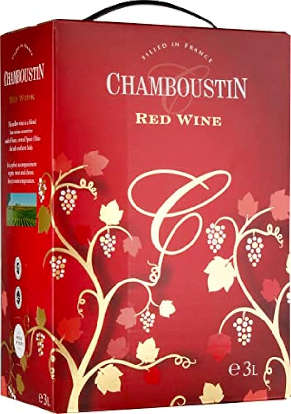 Chamboustin Vin de Table MVDPCE 3 L & Grand Sud - Merlot Vin Rosé du Pays d´Oc, France - Bag in Box 3l (1 x 3 L) OgUBlabb