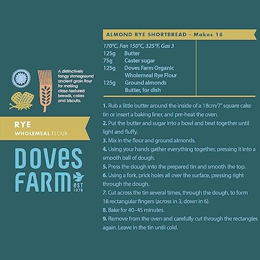 Doves Farm Seigle 1 Kg De Farine Complète oNE38WrJ
