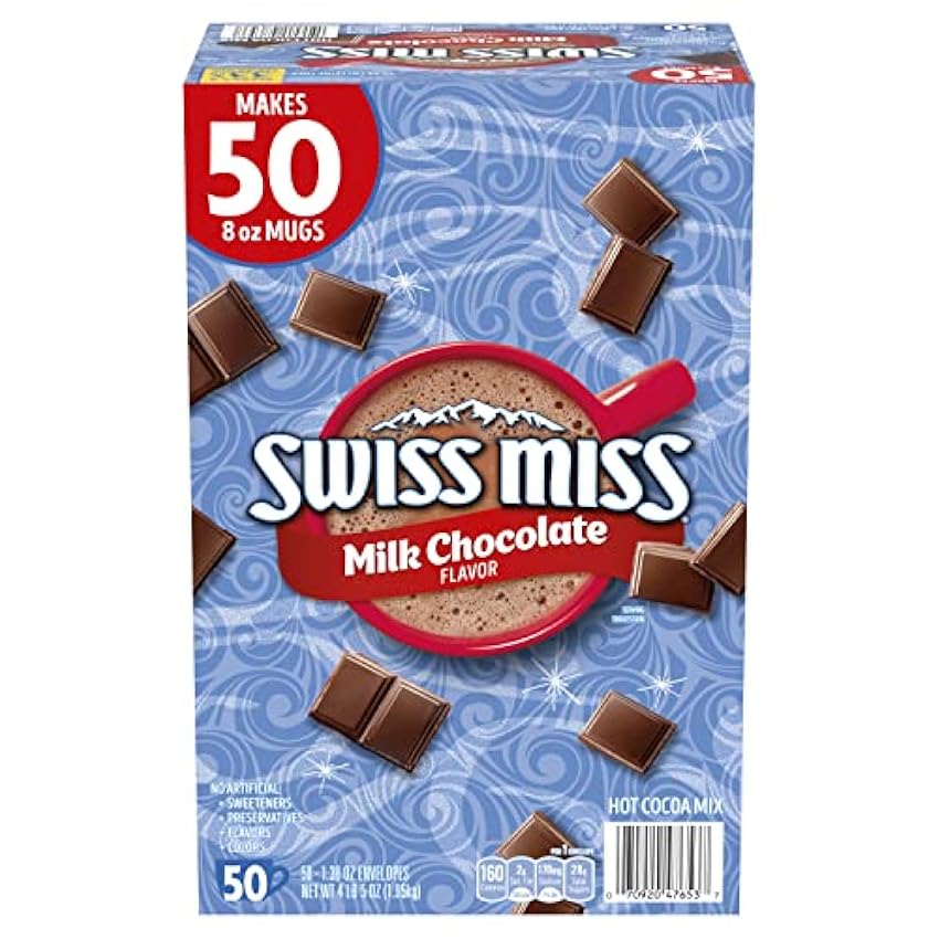 Mélange de Cacao Chaud au Chocolat au Lait Swiss Miss (enveloppes de 50 à 1,38 once) M93oNWjA