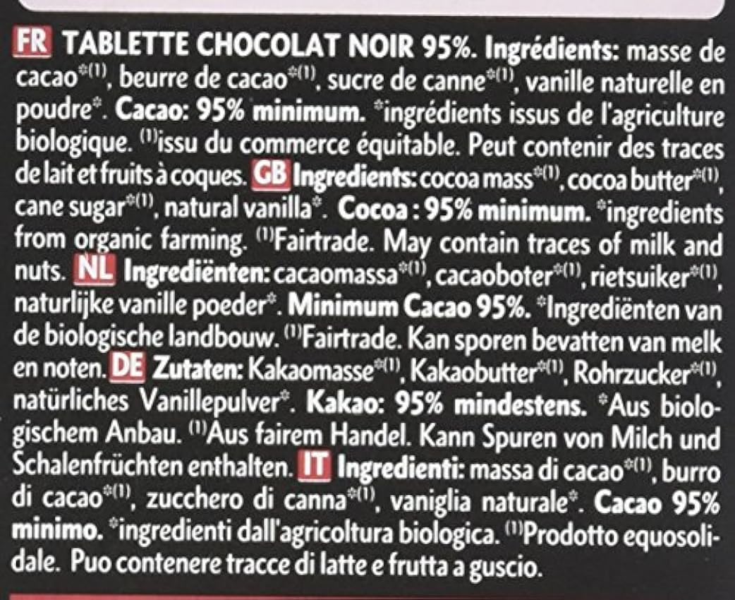 Dardenne Tablette Tradition Chocolat Noir BIO 95% Cacao, 90 g lzsog9kb