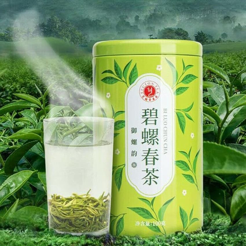 Thé Vert de Jiang Su Biluochun Original de Chine Bon Thé Naturel Thé Vert Organique sans Additifs Nourriture Thé Verte (100g) O6Gi3SLU