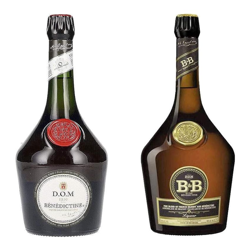 Duo de bénédictine - 1 bouteile de classic 75cl + 1 prémix de B&B 1L - Produits-Normandie N7J9RSCB