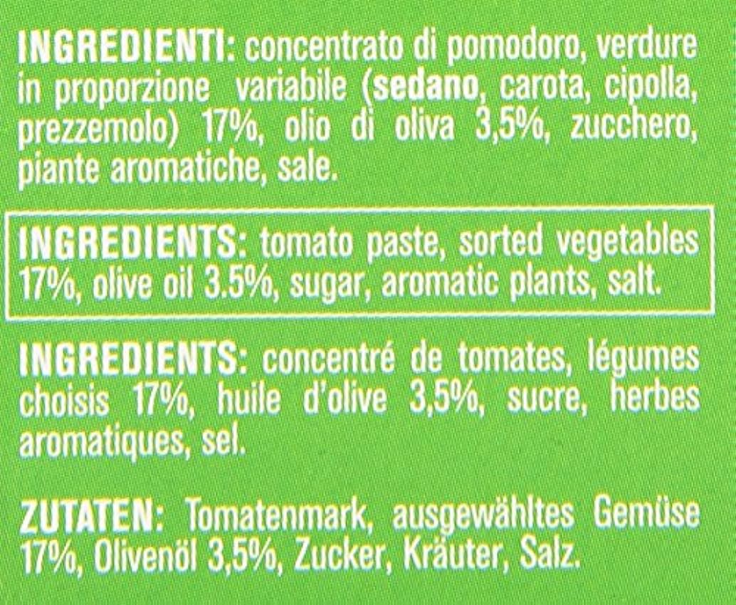 Ortolina. Sauce de tomate avec des legumes. 10 tube, chaque 130 gr. mONcRS1Z