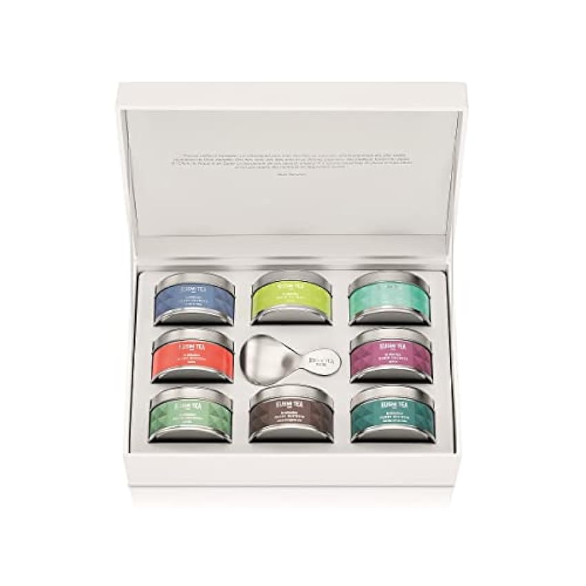 Kusmi Tea - Collection Alain Ducasse - 8 Miniatures de thé nature d´origine en vrac avec une cuillère à thé - Idée Cadeau de Noël l5I29QgQ